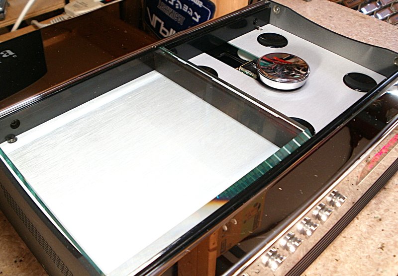 オーラ note V2 ガラス蓋を開いたトップローディング部
